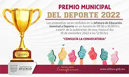 Lanzan convocatoria al Premio del Deporte en Atlixco
