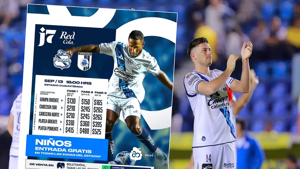 Niños gratis para el Club Puebla vs Querétaro