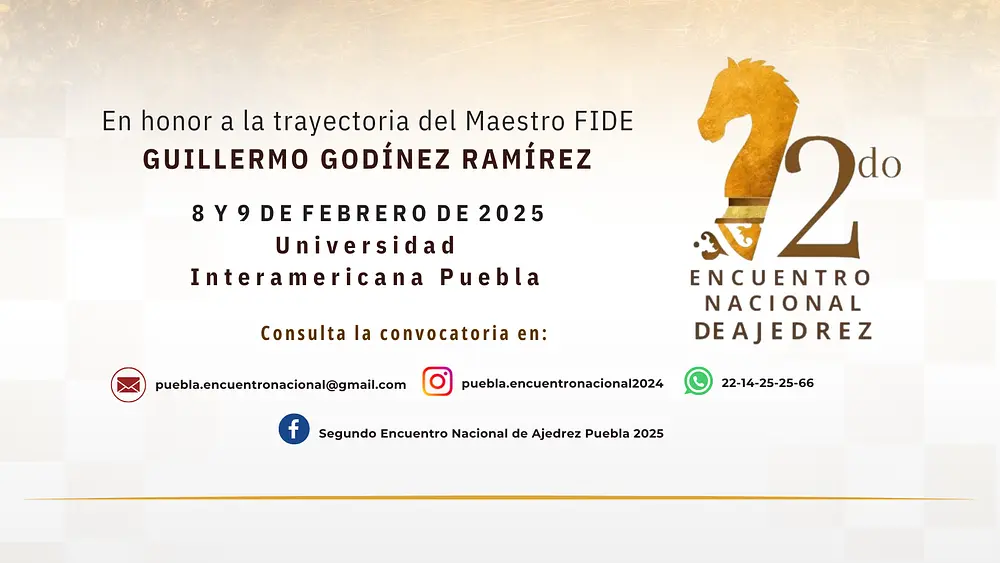 2do. Nacional de Ajedrez Puebla repartirá 70 mil pesos