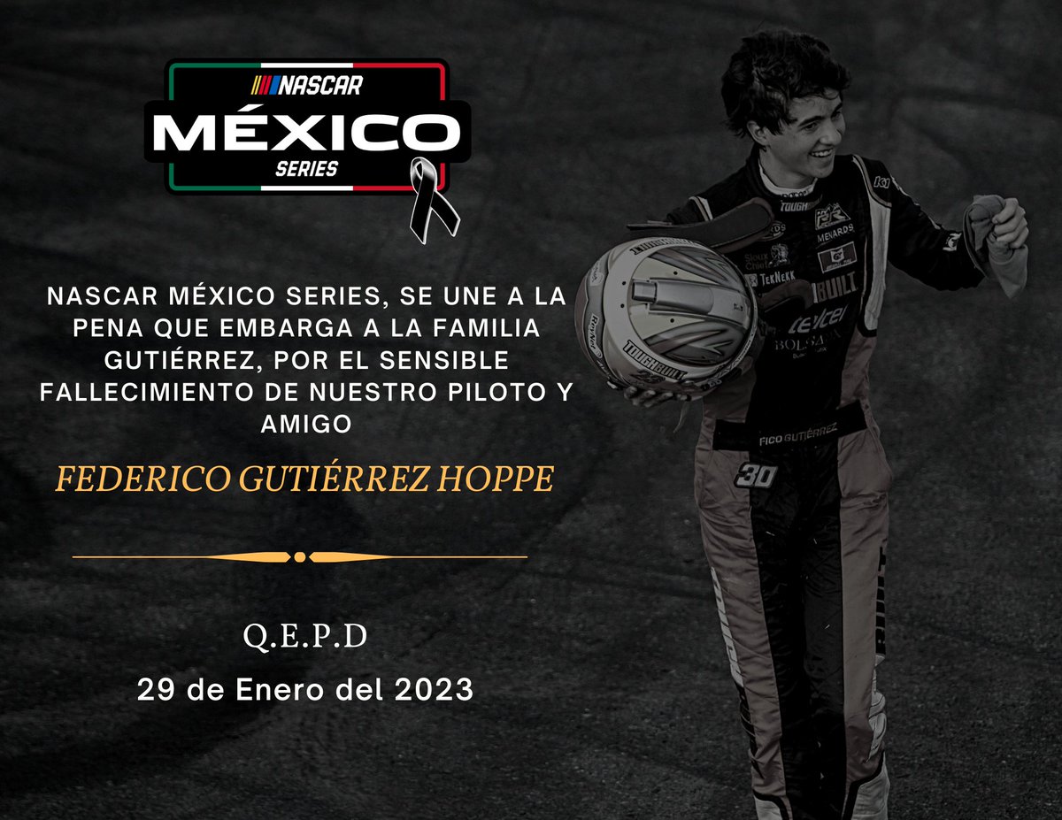 Fallece “Fico” Gutiérrez, promesa del automovilismo mexicano