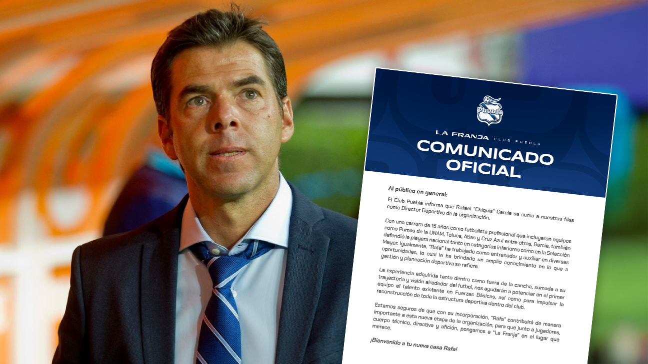 Club Puebla anuncia a Rafael "Chiquis" García como Director Deportivo