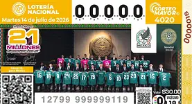 Lotería Nacional dedica nuevo sorteo a la Selección Mexicana de Futbol
