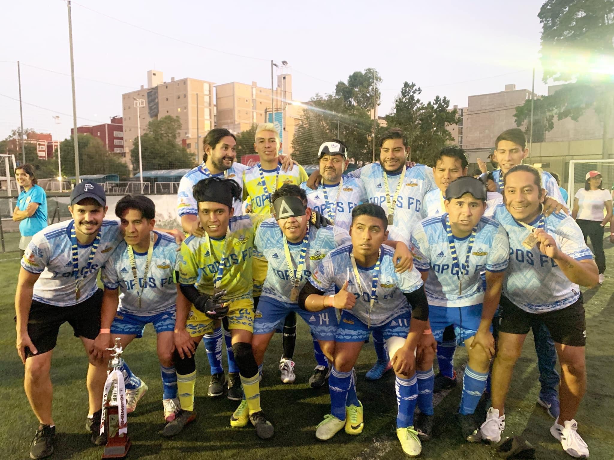 ¡Topos Puebla, pentacampeones Nacionales de Futbol para Ciegos!