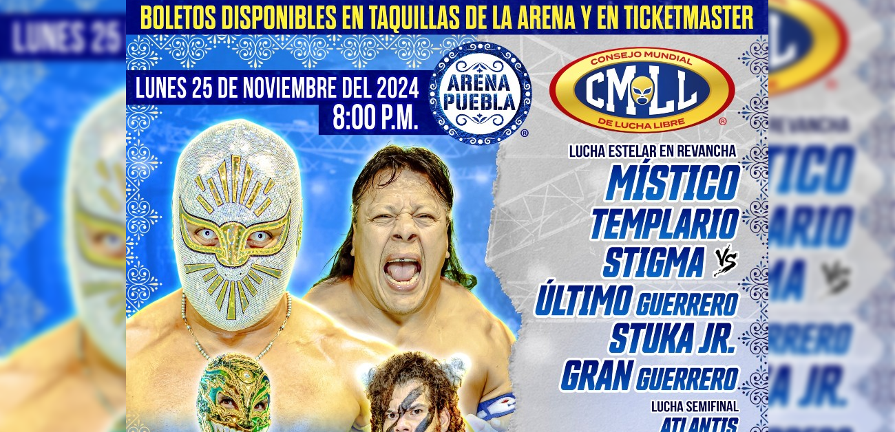 Cartelera Arena Puebla: HOY lunes 25 de noviembre