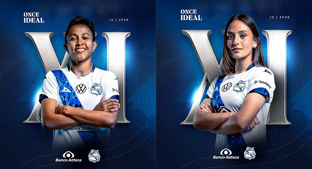 Jugadoras del Puebla Femenil aparecen en el XI Ideal