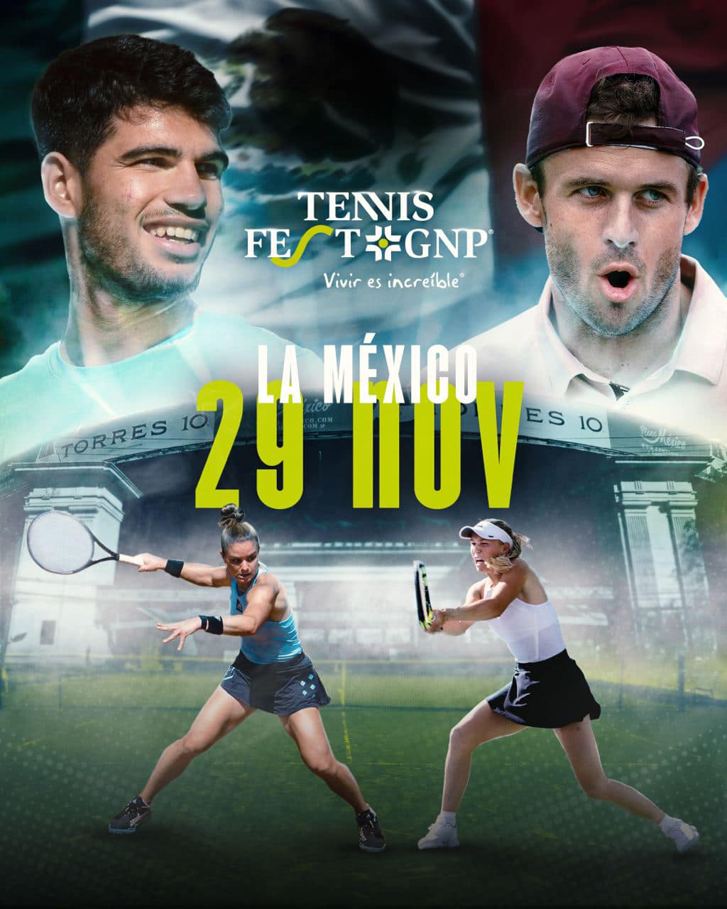 Alcaraz y Sákkari cimbrarán “la México” con el TennisFest GNP 2023