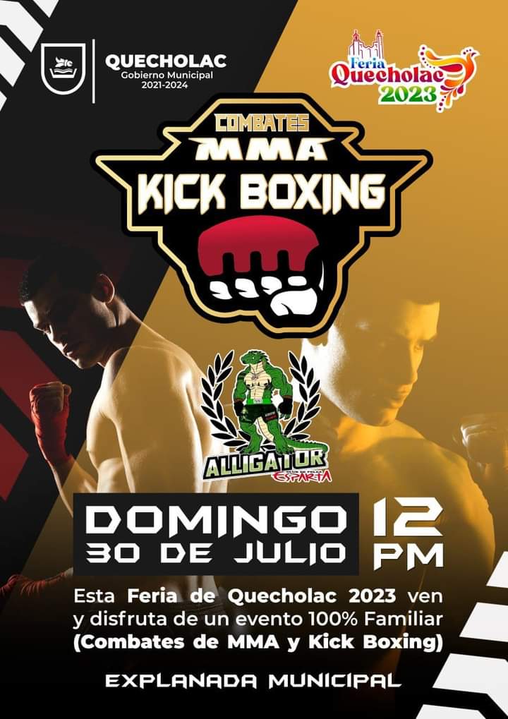 Anuncian los combates MMA y Kick Boxing en Quecholac