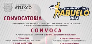 En Atlixco, alistan Festival Atlético del Abuelo 2024