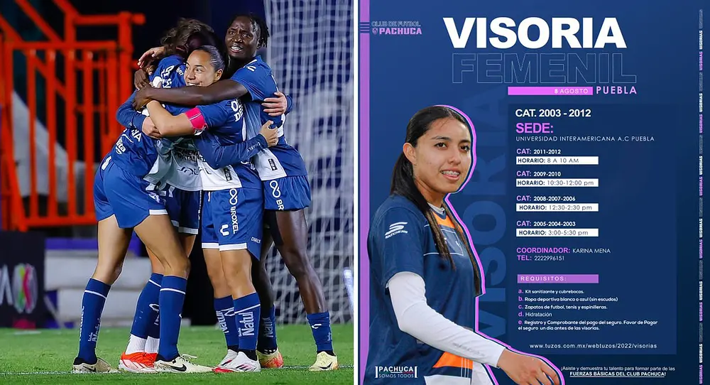 Pachuca Femenil realizará visorías en Puebla