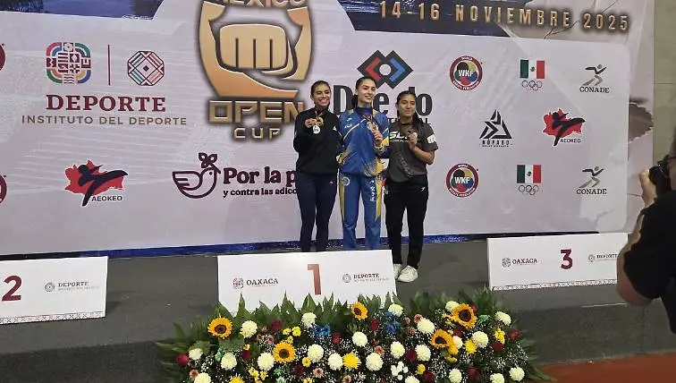 Cierra año Yuriko Cortés ganando el Open Cup Karate México