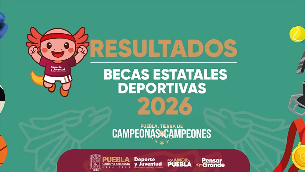Secretaría de Deporte de Puebla publica lista de Becas Deportivas 2026