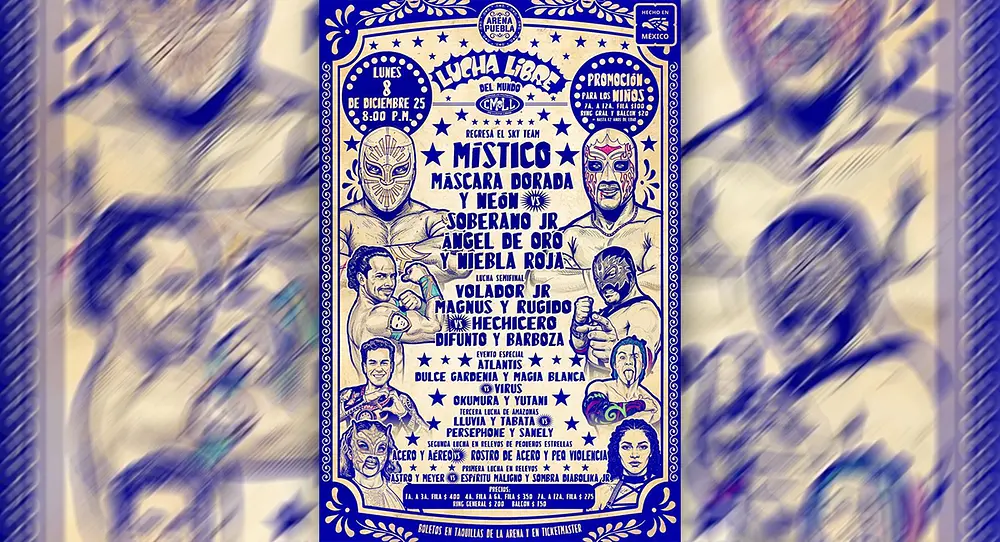 Cartelera Arena Puebla: HOY lunes 8 de Diciembre