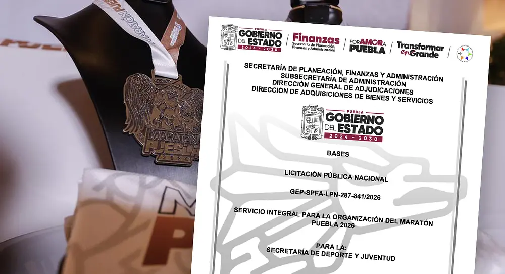Gobierno estatal lanza licitación para el Maratón de Puebla 2026