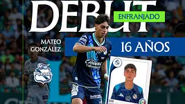 Enfranjado Mateo González, sexto más joven en debutar en Liga MX