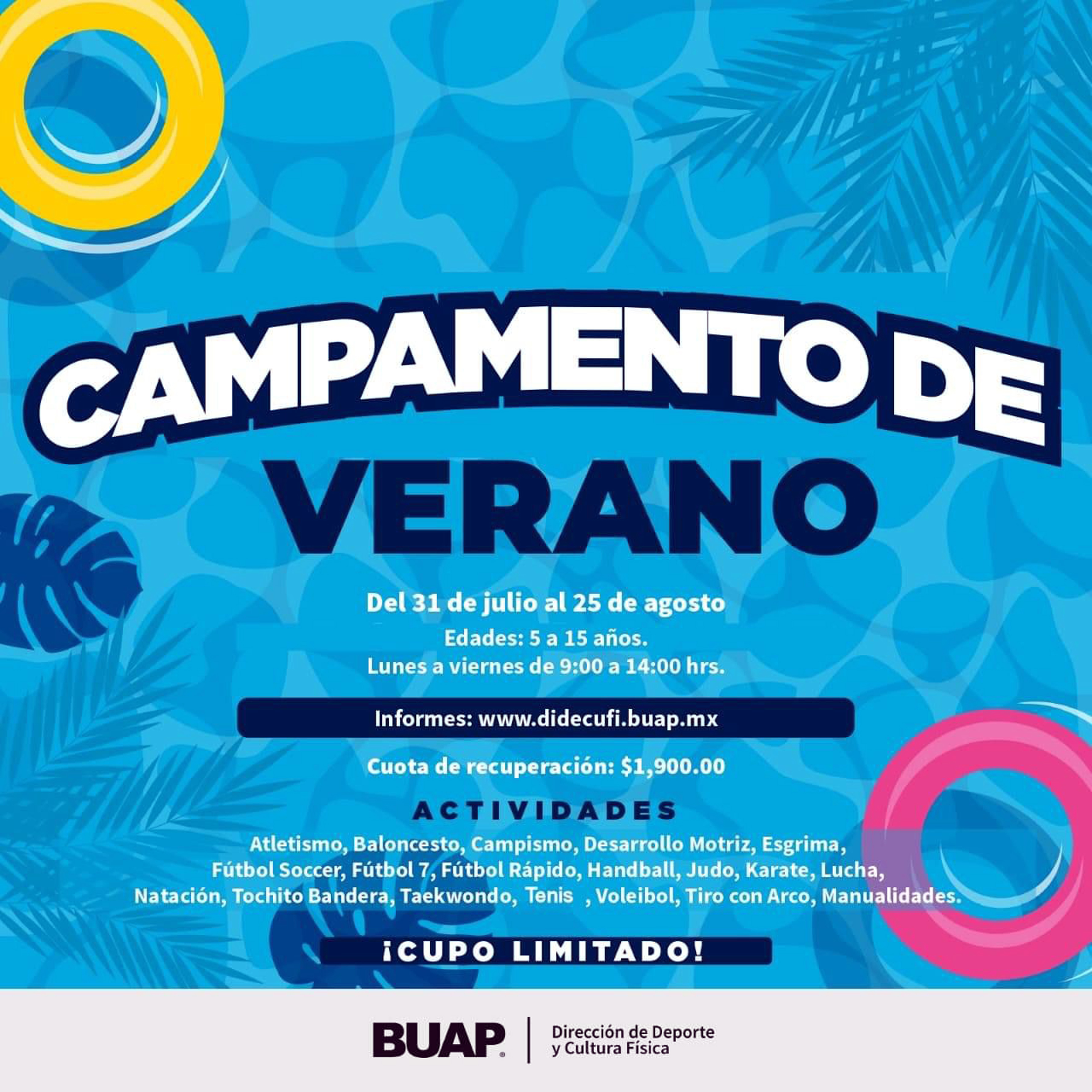 Revela BUAP programa de su “Campamento de Verano 2023”