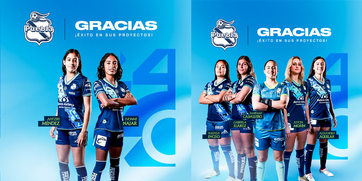 Puebla Femenil suma ocho bajas para el Apertura 2025