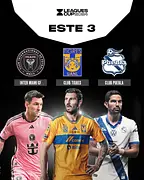 Inter de Miami y Tigres, rivales del Club Puebla en la Leagues Cup 2024