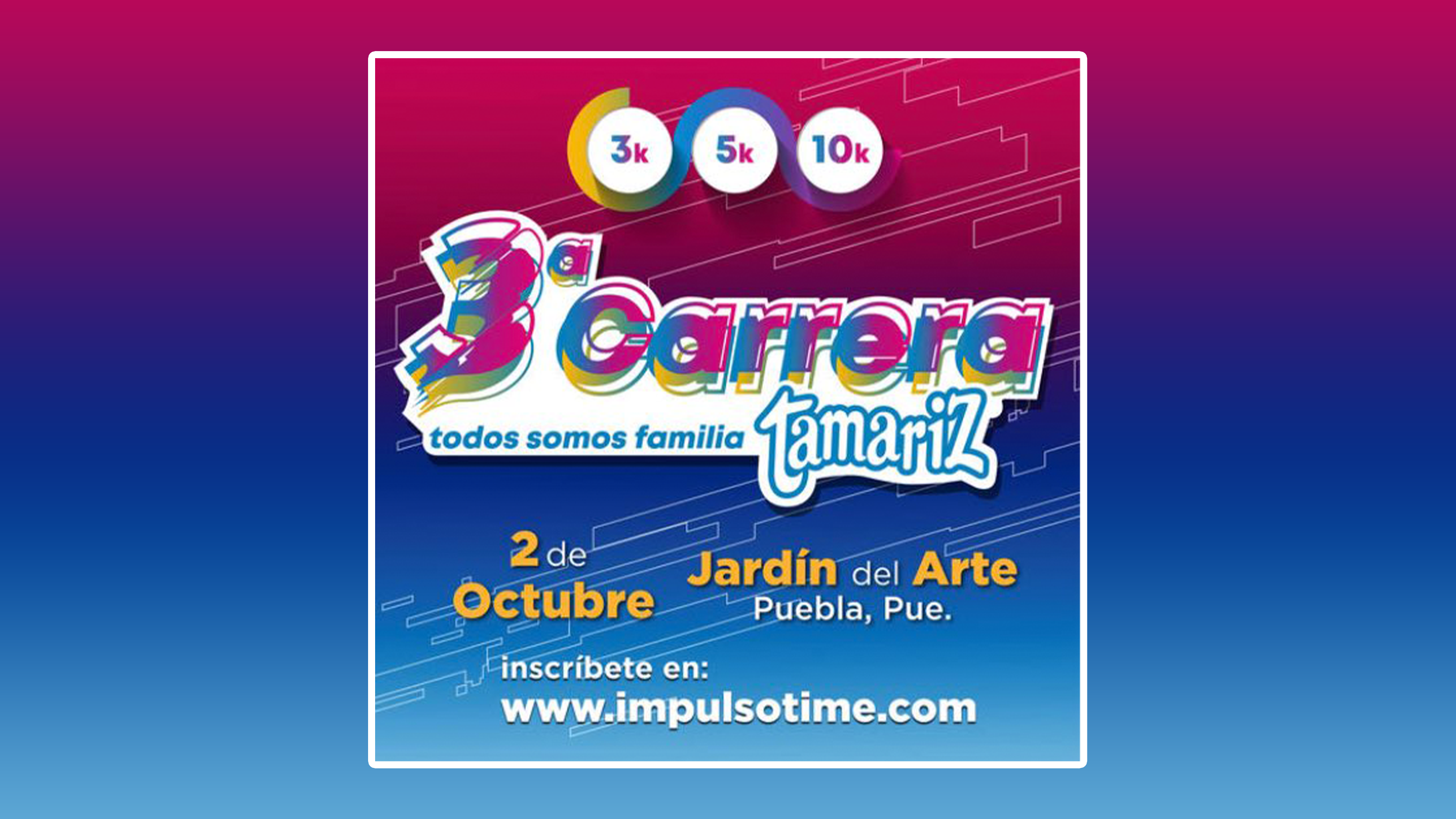 Participa en la 3a. Carrera Tamariz de Puebla