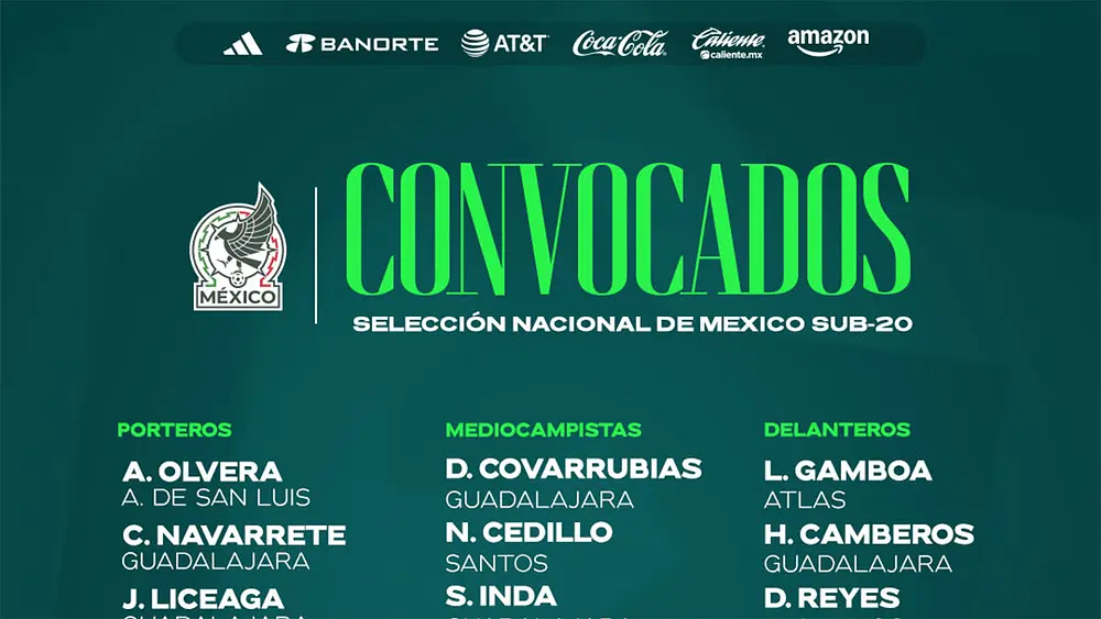 Selección Mexicana presenta convocatoria para Premundial Sub-20