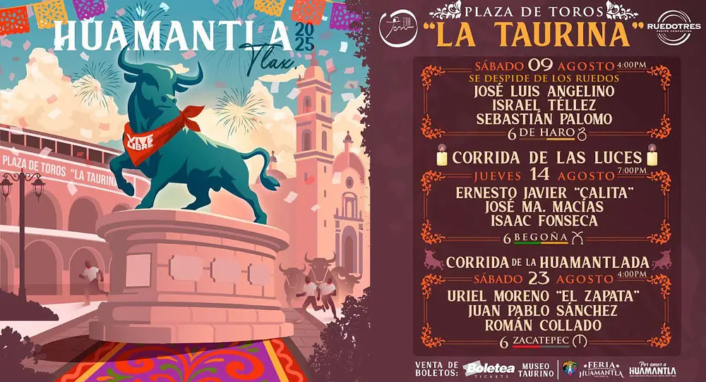 Carteles Feria de Huamantla 2025: toreros, ganaderías, fechas y boletos