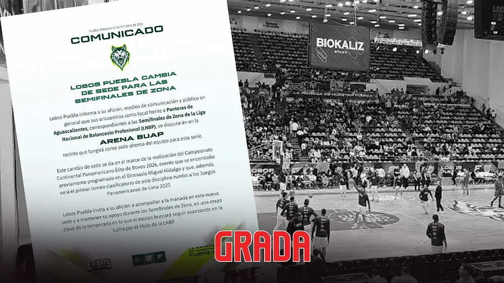 Cambian de sede a Lobos Puebla en plenos Playoffs