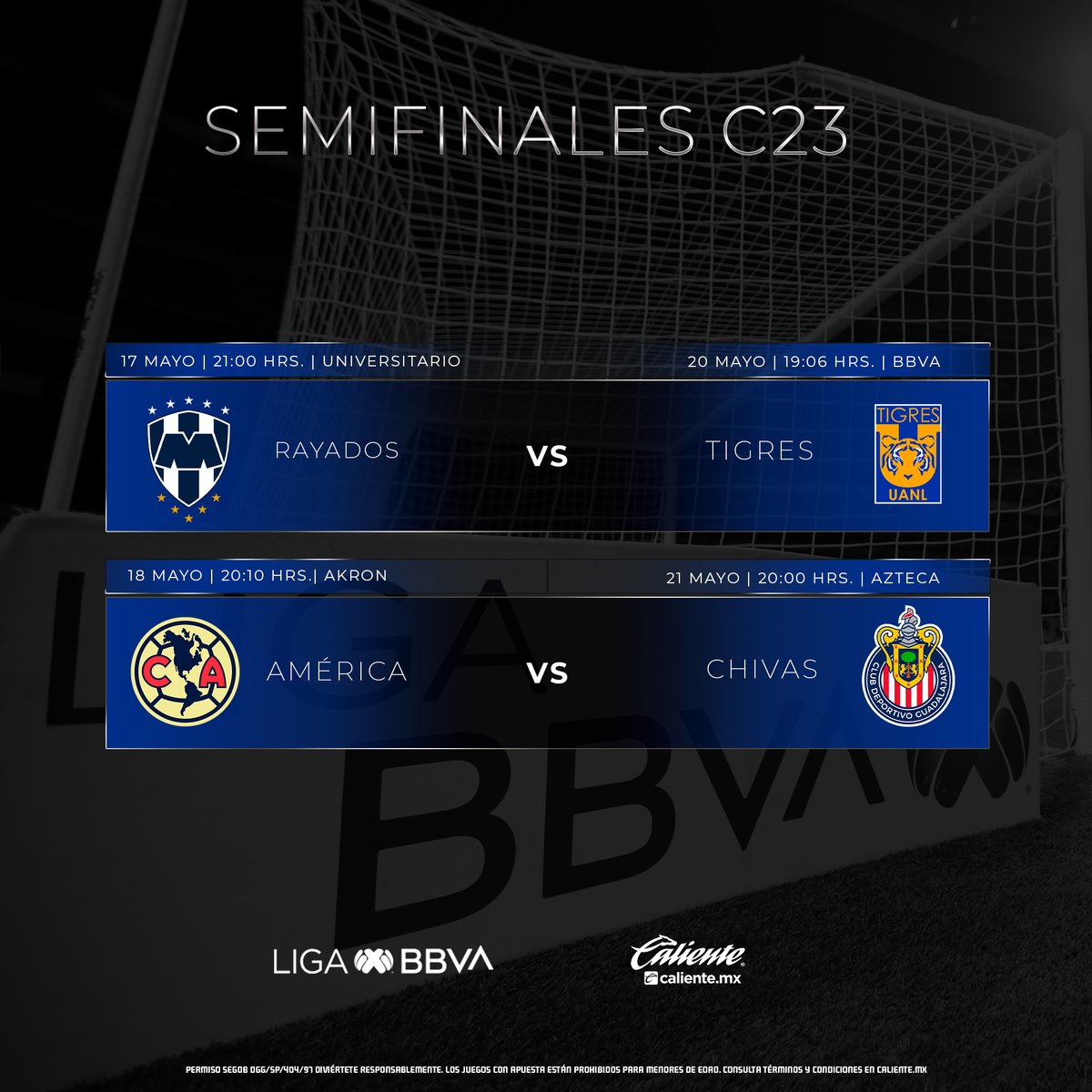 Definen horarios de las semifinales del C2023