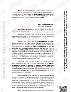 Primera p&aacute;gina de Expediente 611/2026