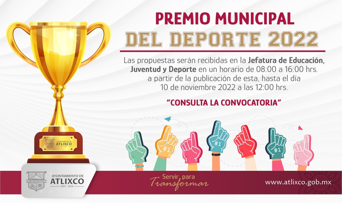 Lanzan convocatoria al Premio del Deporte en Atlixco