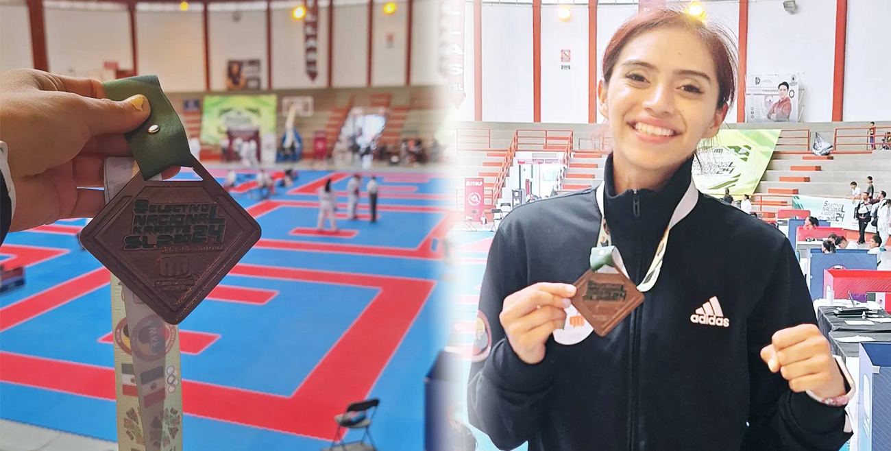 Yuriko Cortés logra bronce en Selectivo Nacional de Karate
