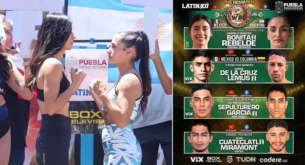 Pelea “La Bonita” Sánchez vs Tamara Demarco: cartelera completa, dónde y cómo ver función en vivo TV streaming