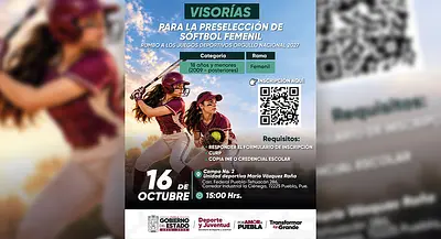 Visorías de softbol para Preselección de Puebla: fecha y horario