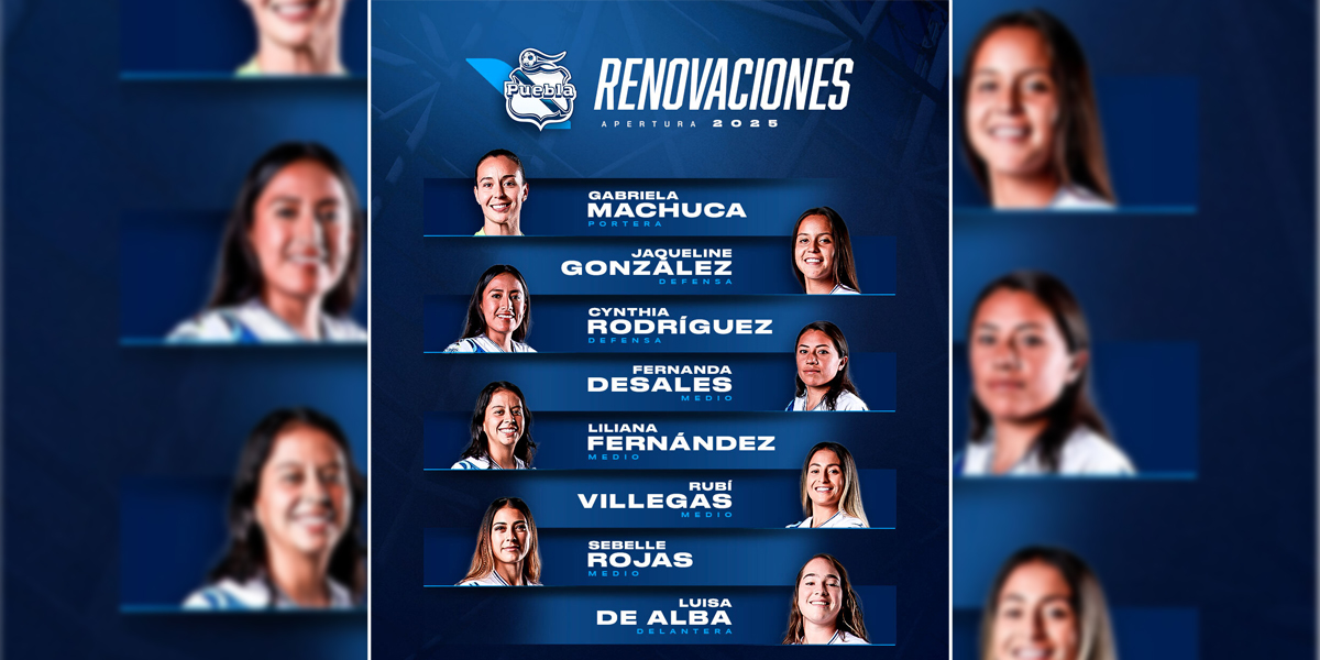Puebla Femenil renueva a ocho futbolistas para nueva temporada 