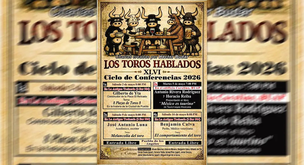 Los Toros Hablados celebrarán edición 2026 en Puebla