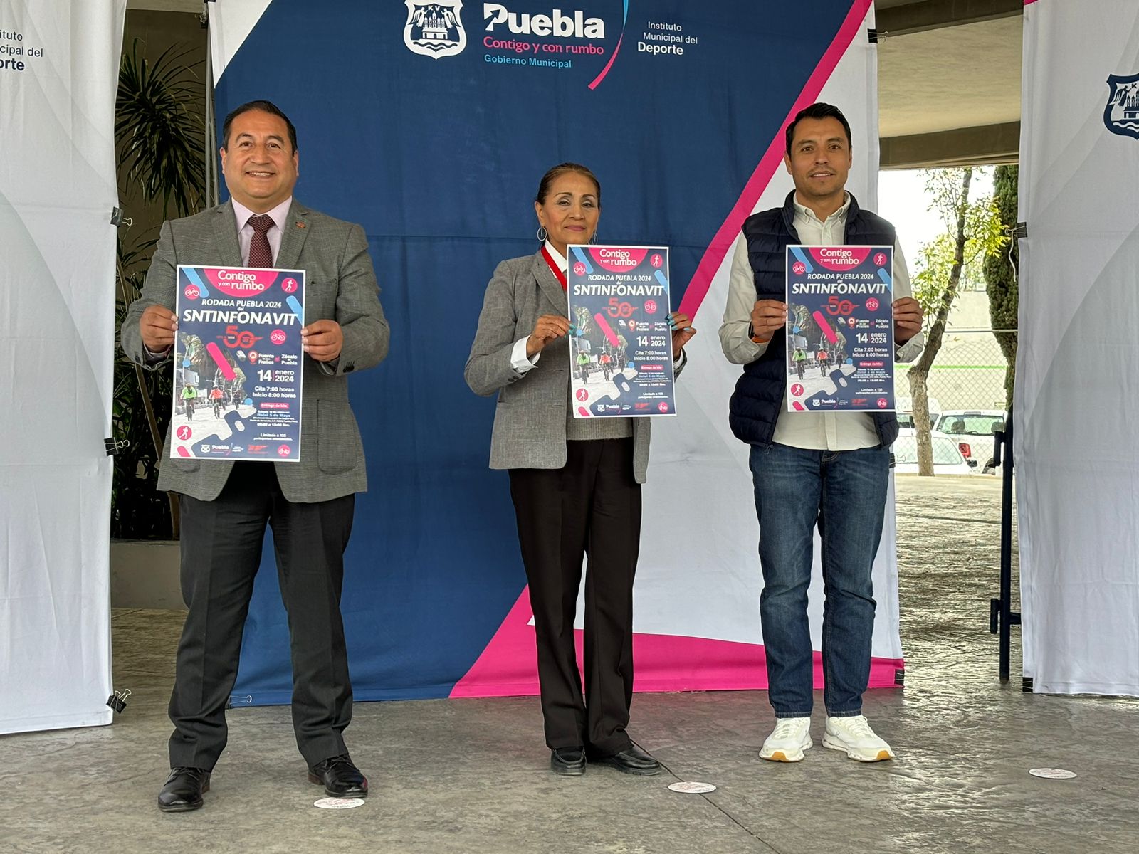 Festejan aniversario del SNTINFONAVIT con la Rodada Puebla 2024